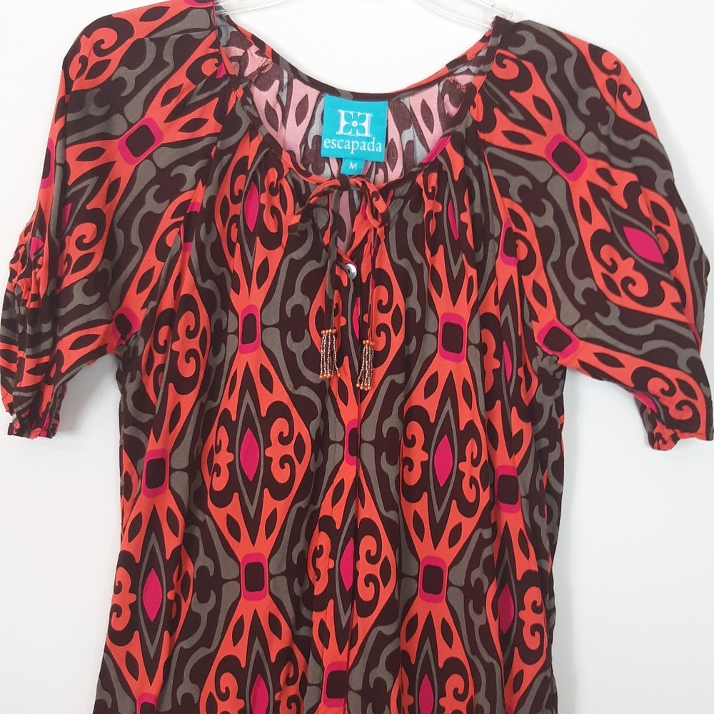 Escapada top with beaded tassles